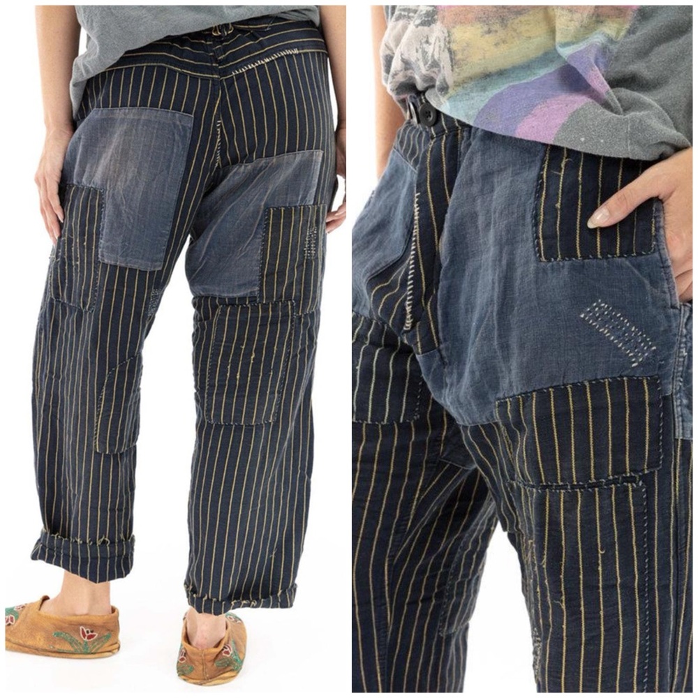 MAGNOLIA PEARL Lilou Distressed
Patchwork Pants One Size - Picture 2 of 15